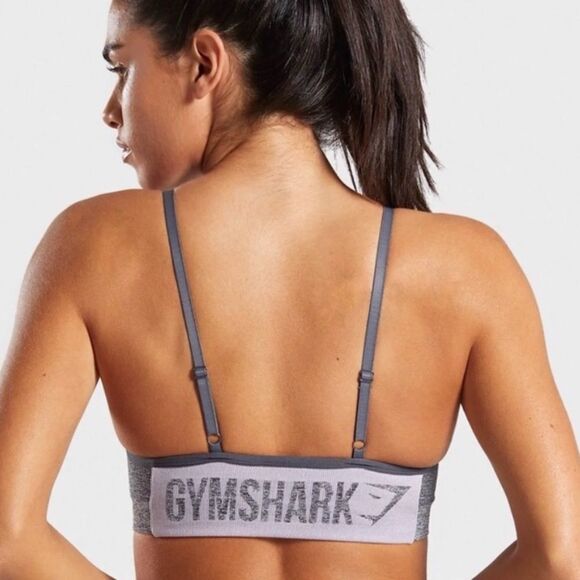 Gymshark Flex Strappy Spellout Sports Bra Light Support - Picture 1 of 6